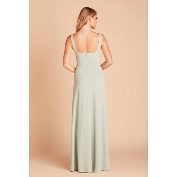 Birdy Grey Womens XL Sage Green Sleeveless Square Neck Alex Bridesmaid Dress - Picture 10 of 10